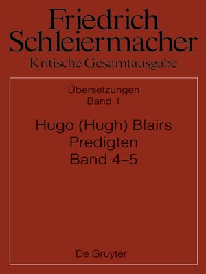 cover image of Hugo (Hugh) Blairs Predigten
